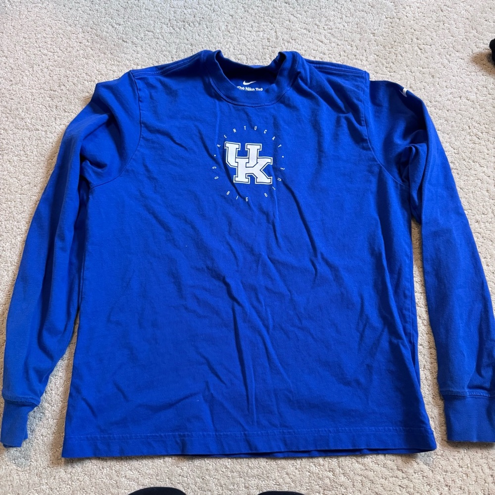 University Of Kentucky Nike Tee Shirt Loose Fit Pullover Long Sleeve Cotton XS